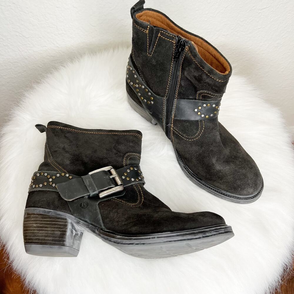 Josef Seibel Toni Studded Ankle Boot Suede Size 40